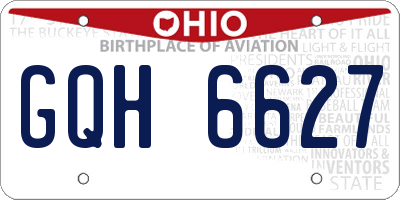 OH license plate GQH6627