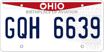 OH license plate GQH6639