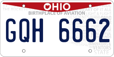 OH license plate GQH6662