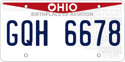 OH license plate GQH6678