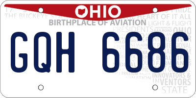 OH license plate GQH6686