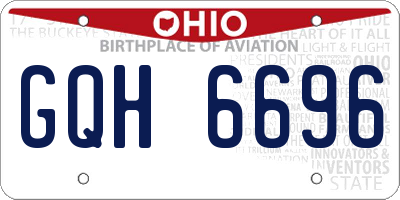 OH license plate GQH6696