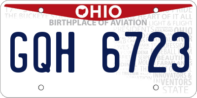 OH license plate GQH6723