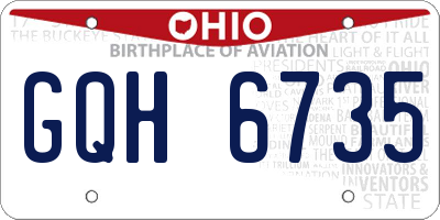 OH license plate GQH6735