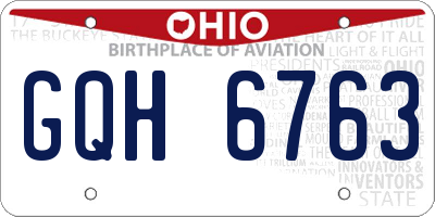 OH license plate GQH6763