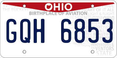OH license plate GQH6853