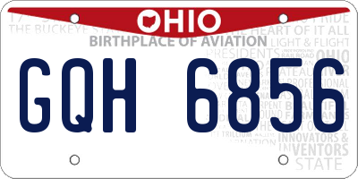 OH license plate GQH6856