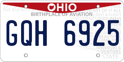 OH license plate GQH6925