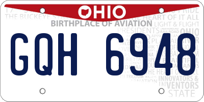 OH license plate GQH6948