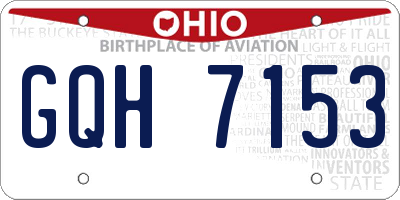 OH license plate GQH7153