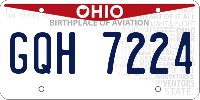 OH license plate GQH7224