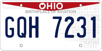 OH license plate GQH7231
