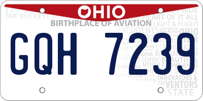 OH license plate GQH7239