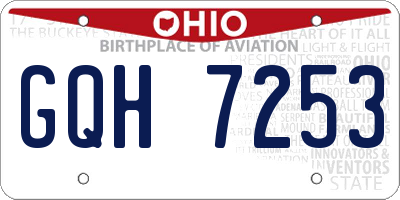 OH license plate GQH7253