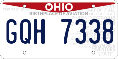 OH license plate GQH7338