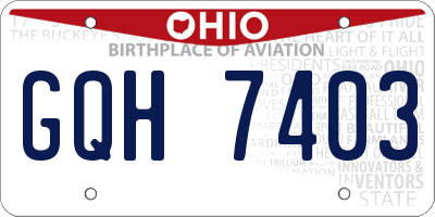 OH license plate GQH7403