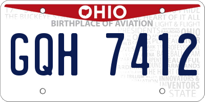 OH license plate GQH7412