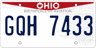 OH license plate GQH7433