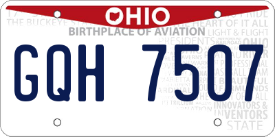 OH license plate GQH7507