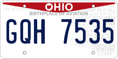 OH license plate GQH7535
