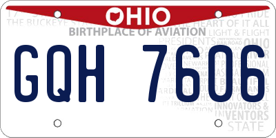 OH license plate GQH7606