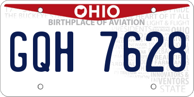 OH license plate GQH7628