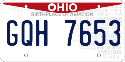 OH license plate GQH7653