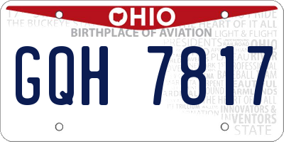 OH license plate GQH7817