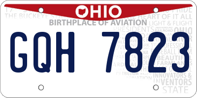 OH license plate GQH7823
