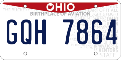 OH license plate GQH7864