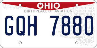OH license plate GQH7880