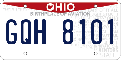 OH license plate GQH8101