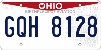 OH license plate GQH8128