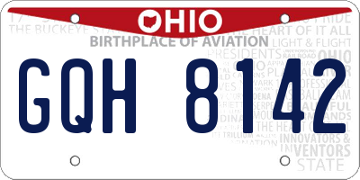OH license plate GQH8142