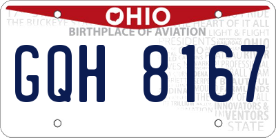 OH license plate GQH8167