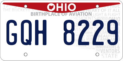 OH license plate GQH8229