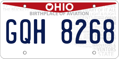 OH license plate GQH8268