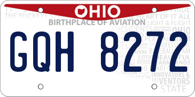 OH license plate GQH8272