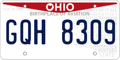 OH license plate GQH8309
