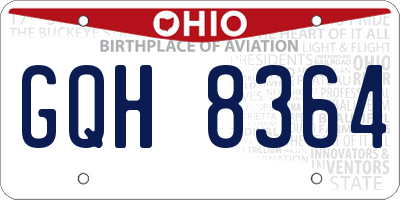 OH license plate GQH8364