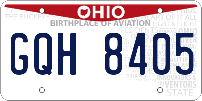 OH license plate GQH8405