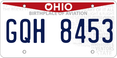 OH license plate GQH8453