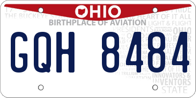 OH license plate GQH8484