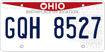 OH license plate GQH8527