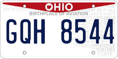 OH license plate GQH8544