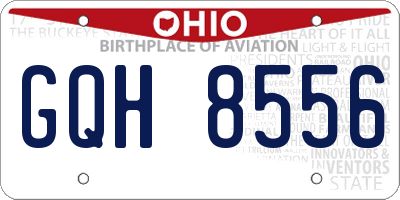 OH license plate GQH8556