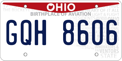 OH license plate GQH8606