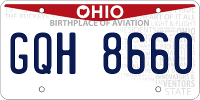 OH license plate GQH8660