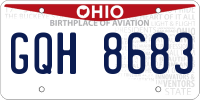 OH license plate GQH8683