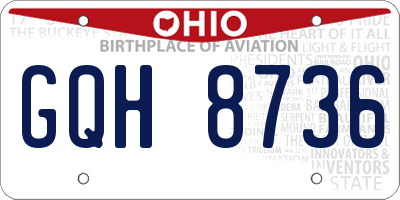 OH license plate GQH8736